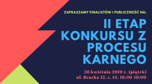 Finał Konkursu z Procesu karnego