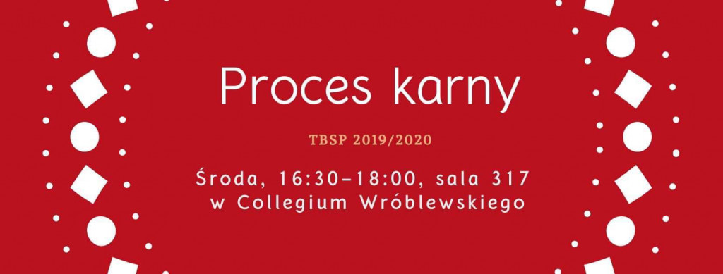 Ćwiczenia z Procesu karnego z TBSP