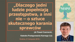 Wykład – Dlaczego ludzie popełniają przesępstwa