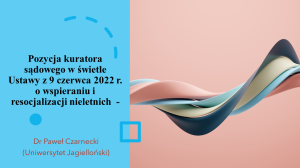 Postępowanie w sprawach nieletnich – prezentacja