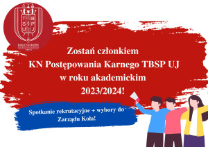 Nabór do Koła Postępowania karnego TBSP UJ – 12.10.2023 r.