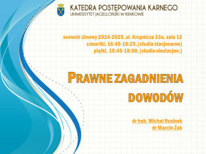 PRAWNE ZAGADNIENIA DOWODÓW 2024-2025