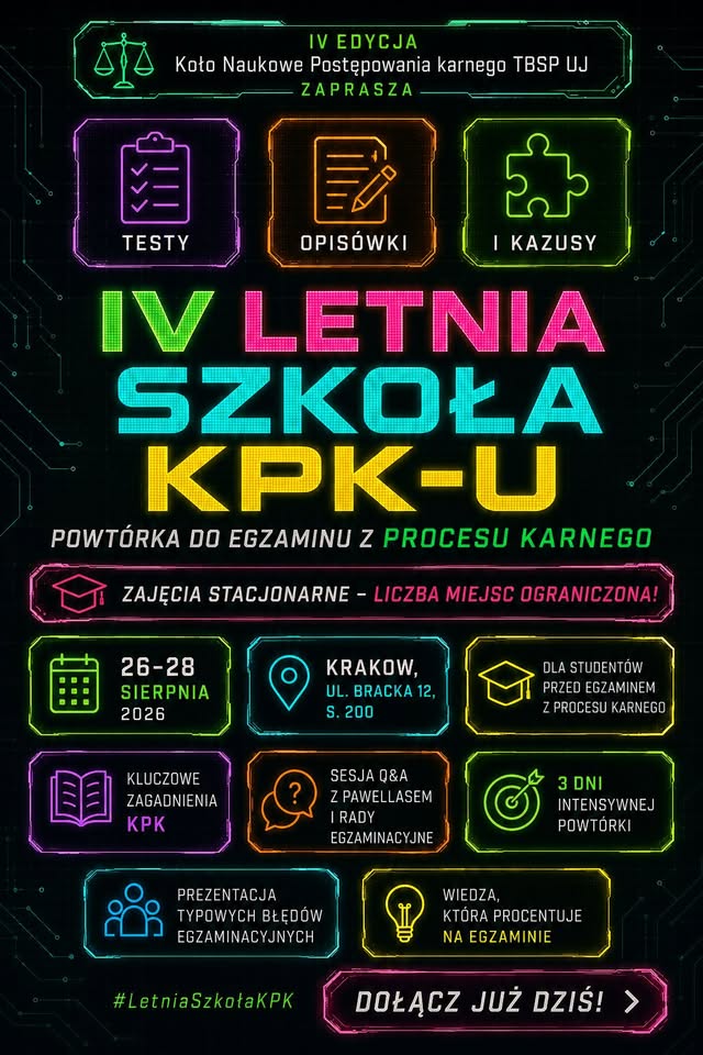 IV Letnia Szkoła KPK-u 26-28.08.2026