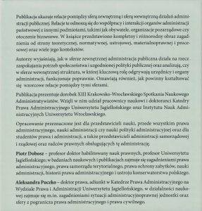 tył okładki książki z opisem publikacji